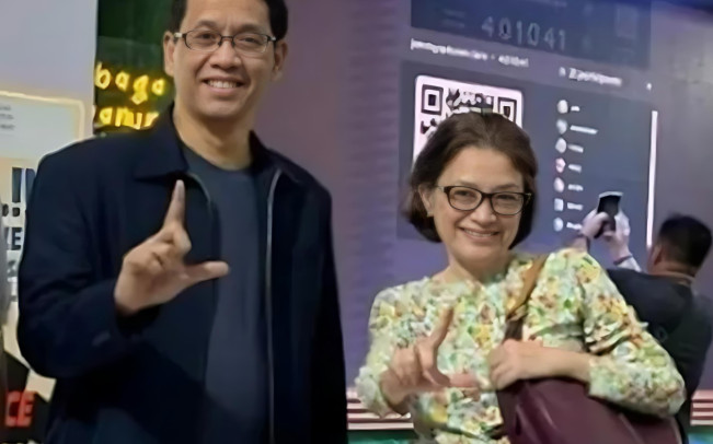 Purbaya Yudhi Sadewa dan istri, Ida Yulidina. (dokumen istimewa)